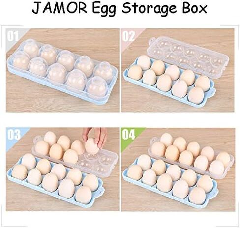 6 Grid Egg Storage Box Refrigerator Crisper Egg Protection Box Portable Egg Carriage Container For Camping Picnic Essential (10 Squares) in Kuwait