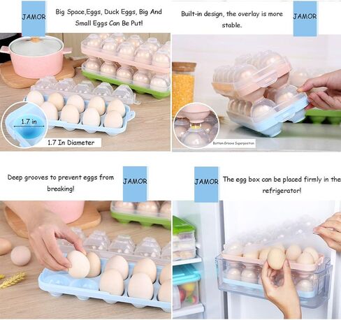 6 Grid Egg Storage Box Refrigerator Crisper Egg Protection Box Portable Egg Carriage Container For Camping Picnic Essential (10 Squares) in Kuwait
