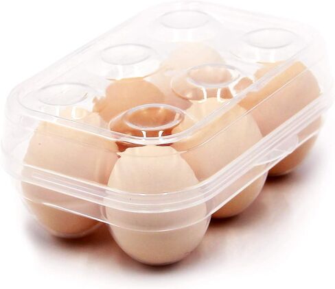 6 Grid Egg Storage Box Refrigerator Crisper Egg Protection Box Portable Egg Carriage Container For Camping Picnic Essential (10 Squares) in Kuwait