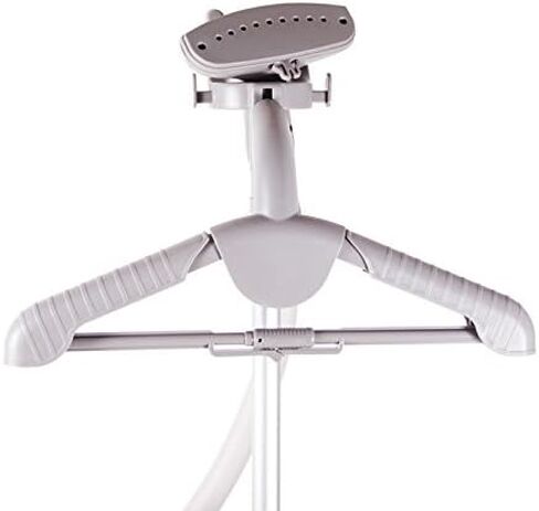 The Laundry POD Full Size Upright Clothes Steamer Wrinkle Release + Sterilizer for Garments, Laundry, Linen, Drapery + Cleaning, with Quick Heat, Fabric Brush & Hanger, Silver in Saudi Arabia