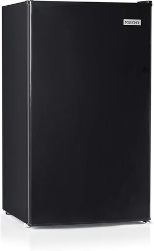 Igloo IRF32BK6A 3.2 Cu.Ft. Single Door Compact Refrigerator with Freezer, Slide Out Glass Shelf, Perfect for Homes, Offices, Dorms & RCA RMW733-BLACK RMW733 0.7 Cu. Ft. Microwave, Black in Kuwait
