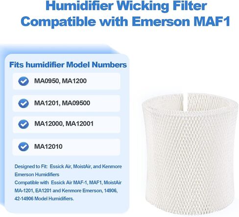 Replacement Humidifier Wicking Filter Fit for Emerson MAF1, Replacement Filter Fit for Emerson Humidifier, Model MA0950, MA1200, MA1201, MA09500, MA12000, MA12001, MA12010 (2 Pack) in Saudi Arabia