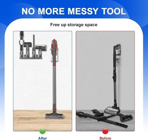 LANMU Wall Mount Accessory Holder Compatible with Shark IX141 IZ462H IZ483H IZ163H IZ363HT IZ361H Pet Cordless Stick Vacuum Cleaner, D Shape Attachment Organizer Tool Storage in Saudi Arabia