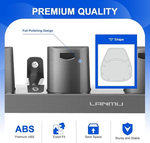 LANMU Wall Mount Accessory Holder Compatible with Shark IX141 IZ462H IZ483H IZ163H IZ363HT IZ361H Pet Cordless Stick Vacuum Cleaner, D Shape Attachment Organizer Tool Storage in Saudi Arabia