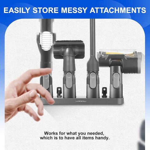 LANMU Wall Mount Accessory Holder Compatible with Shark IX141 IZ462H IZ483H IZ163H IZ363HT IZ361H Pet Cordless Stick Vacuum Cleaner, D Shape Attachment Organizer Tool Storage in Saudi Arabia