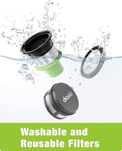 daski Cordless Vacuum Cleaner - 23KPa Powerful Suction for Pet Family, 8 in 1 D10 Green Stick Vacuum for Carpet, Hard Floor & Pet Hair, Wall-Mounted Dock, Lightweight in Saudi Arabia