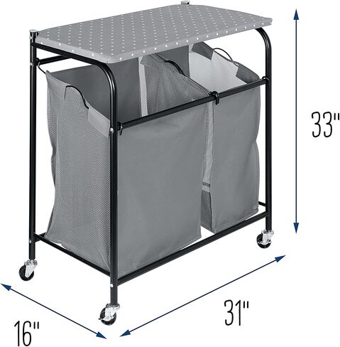 Honey-Can-Do Uneven Sorter w/Ironing Board SRT-09451 Grey in Saudi Arabia