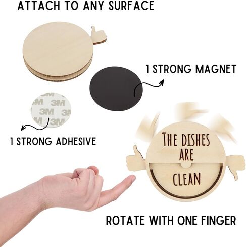 علامة تنظيف متسخة بمغناطيس لغسالة الأطباق | تنظيف المغناطيس القذر لغسالة الصحون | إكسسوارات غسالات الأطباق | مغناطيس غسالة الأطباق النظيف القذر | علامة مغناطيسية نظيفة وقذرة | منزلق مغناطيسي لغسالة الأطباق القذرة in Kuwait