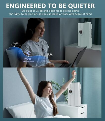 BCJJ Portable Dehumidifiers for Home, 68 OZ Quiet Small Dehumidifier With Drain Hose, Auto Shut Off, 24H Timer, Rapid Dehumidification & Custom Humidity Control Dehumidifiers for Bathroom, Bedroom, RV in Saudi Arabia
