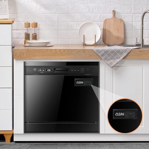 علامة مغناطيسية متسخة نظيفة لغسالة الأطباق، علامة خشبية نظيفة متسخة لغسالة الأطباق، علامات نظيفة وقذرة لغسالات أطباق المطبخ، شريحة مغناطيسية لغسالة الأطباق مقاومة للخدش (أسود) in Kuwait