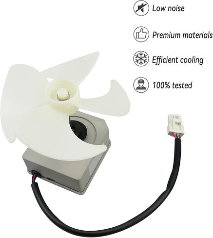 KBL-48ZWT05-1202A Refrigerator Evaporator Fan Motor Assembly with Fan Blade DC 12V 2W 2200r/min Fit for Magic Chef Frigidaire 5304518492 3059900004 in Saudi Arabia