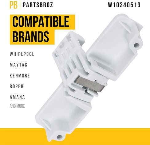 WPW10240513 W10240513 ضربة باب الغسالة [تتضمن نصائح DIY] من PartsBroz - أجزاء غسالة Whirlpool Kenmore Maytag المتوافقة - تحل محل AP6017583 PS11750882 - مناسبة تمامًا للغسالات ذات التحميل العلوي in Saudi Arabia