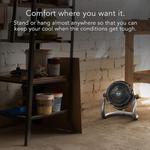 Vornado EXO51 Heavy Duty Air Circulator Shop Fan with Dustproof Motor (Green) and Vornado 133 Small Room Air Circulator Fan (Black) in Kuwait