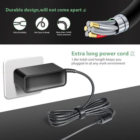 CASIMY 30V AC Adapter Charger Compatible with Dyson Cyclone V10 V11 SV12 SV14 Absolute Animal Motorhead Lightweight Drive Cordless Stick Vacuum Cleaner 969350-02 969042-01 Power Supply Cord Cable in Saudi Arabia
