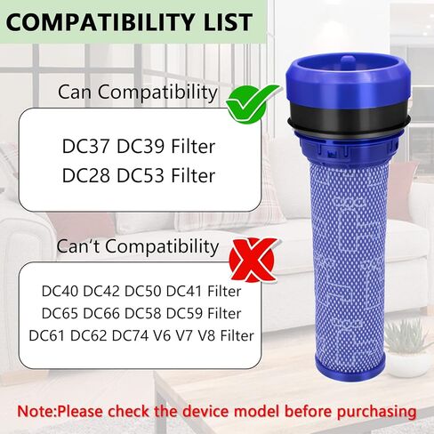 Coodss 2 حزمة من مرشحات عصا المحرك المسبق لـ Dyson DC28 DC37 DC39 DC53 مكنسة كهربائية، مجموعة مرشح الغبار قطعة بديلة رقم 923413-01 in Kuwait