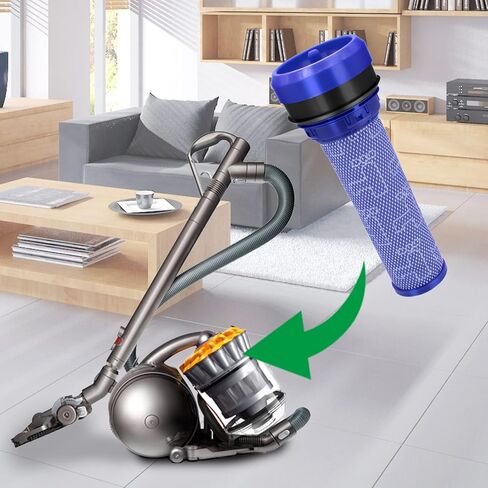 Coodss 2 حزمة من مرشحات عصا المحرك المسبق لـ Dyson DC28 DC37 DC39 DC53 مكنسة كهربائية، مجموعة مرشح الغبار قطعة بديلة رقم 923413-01 in Kuwait