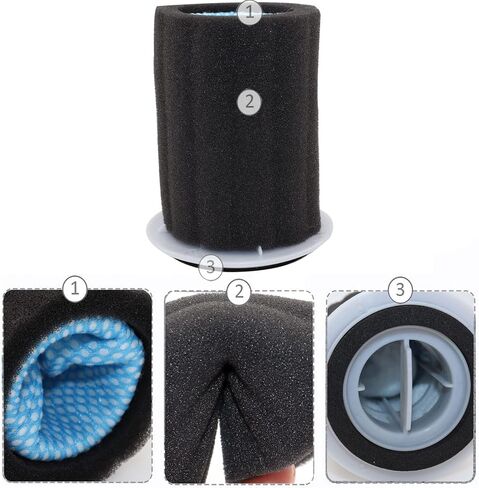 Dxyue 4 Pack Vacuum Filter Accessories for Eureka Z0801 SC15824N SC15822N SC15820N Vacuum Cleaner Replacement Parts, Washable and Reusable in Kuwait