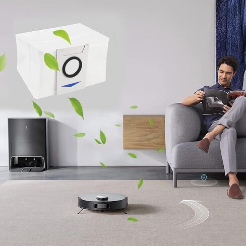 GYLBF 8 أكياس مكنسة كهربائية لـ ECOVACS DEEBOT X1 Omni، أكياس غبار لـ ECOVACS DEEBOT X1 Turbo، أكياس بديلة لـ ECOVACS DEEBOT X1 Plus Robot Vacuum in Kuwait