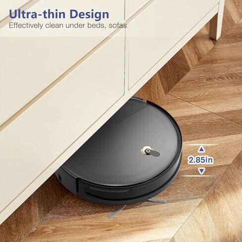 اسوكا مكنسة كهربائية روبوتية ذاتية التفريغ 3 في 1، مكنسة وممسحة روبوتية بقاعدة فارغة ذاتية بدون كيس، شفط قوي، ملاحة جيروسكوبية، تعمل مع تطبيق اليكسا وواي فاي للسجاد وشعر الحيوانات الاليفة والارضيات in Kuwait
