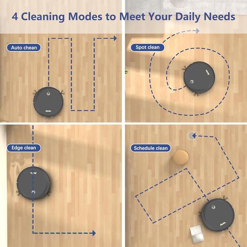 اسوكا مكنسة كهربائية روبوتية ذاتية التفريغ 3 في 1، مكنسة وممسحة روبوتية بقاعدة فارغة ذاتية بدون كيس، شفط قوي، ملاحة جيروسكوبية، تعمل مع تطبيق اليكسا وواي فاي للسجاد وشعر الحيوانات الاليفة والارضيات in Kuwait