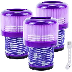3 عبوات من الفلتر البديل المناسب لمحرك عزم الدوران الحيواني Dyson V11، كامل V15 Detect، مكنسة كهربائية لاسلكية، مقارنة بالجزء 970013-02...