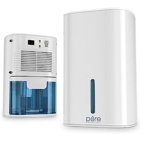 Pure Enrichment® PureDry™ Mini Dehumidifier - Compact Water Tank Eliminates 300ml/day in Excess Moisture from Closets, Bathrooms, Boats, Kitchens and Other Small Rooms and Living Spaces in Kuwait