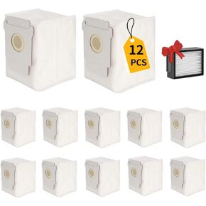 12 كيس مكنسة كهربائية i7 لسلسلة iRobot Roomba i & s & j، أكياس مكنسة بديلة للاستعمال مرة واحدة لـ iRobot Roomba i7 i7+ i7 Plus(7550)، i3 i3+، i4 i4+، i6 i6+(6550)، i8 i8+(8550)، j7 j7+ , s9 s9+(9550) أكياس الغبار للتخلص من الأوساخ تلقائيًا in Kuwait