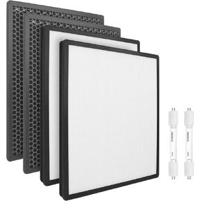 FLT9200 True HEPA Replacement Filter H, Compatible with G-Guardian FLT9200 for AC9200WCA Purifier, 2 HEPA Filters + 1 Carbon Filter + 2 UVC Lights