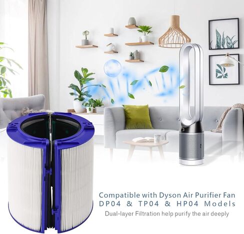 مواضع مرشح هواء بوري متوافقة مع دايسون TP04 HP04 DP04 مختومة على مرحلتين 360 درجة فلتر مروحة تبريد نقي من سيكاواي in Saudi Arabia