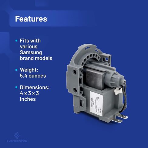 EvertechPRO DD31-00005A Washer Drain Pump for Samsung in Saudi Arabia