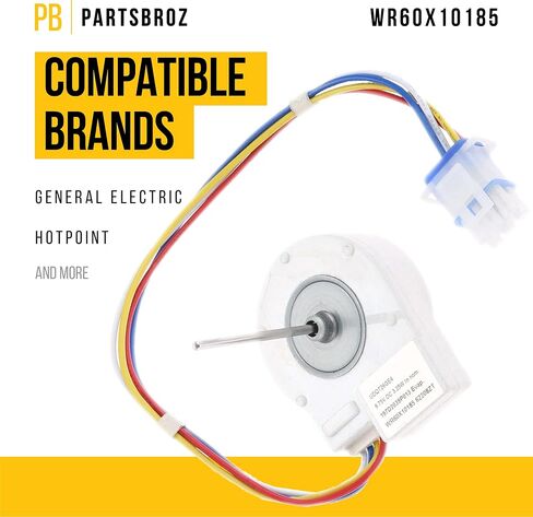 WR60X10185 Evaporator Fan Motor WR60X10043 AP3875639 PS1019114 WR60X10154 Refrigerator Part Number General Electric Hotpoint WR60X10083 WR60X10068 WR23X10355 Ultra Durable GSS22JETAWW ZISS420DHASS in Saudi Arabia