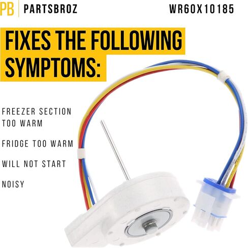 WR60X10185 Evaporator Fan Motor WR60X10043 AP3875639 PS1019114 WR60X10154 Refrigerator Part Number General Electric Hotpoint WR60X10083 WR60X10068 WR23X10355 Ultra Durable GSS22JETAWW ZISS420DHASS in Saudi Arabia