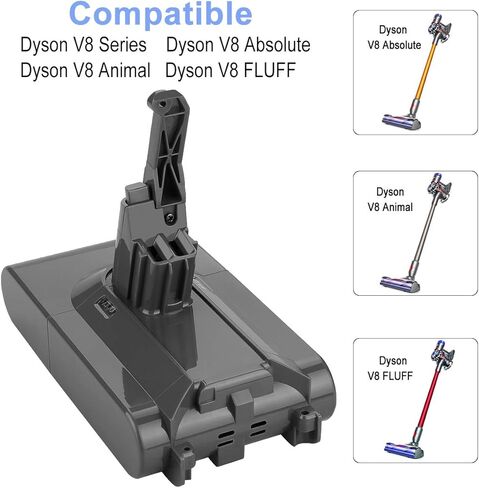 energup Battery Compatible with Dyson V8 SV10 Dyson V8 Series V8 Animal V8 Absolute V8 Motorhead V8 Fluffy Handheld Cordless Vacuum Cleaner Li-ion Dyson Battery 215681 in Saudi Arabia