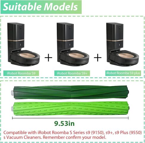 3 مجموعات من فرش استبدال S9 من FOSSO متوافقة مع مكنسة iRobot Roomba S9 (9150) S9+ S9 Plus (9550) S Series in Kuwait