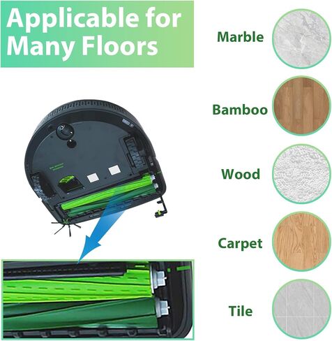 3 مجموعات من فرش استبدال S9 من FOSSO متوافقة مع مكنسة iRobot Roomba S9 (9150) S9+ S9 Plus (9550) S Series in Kuwait