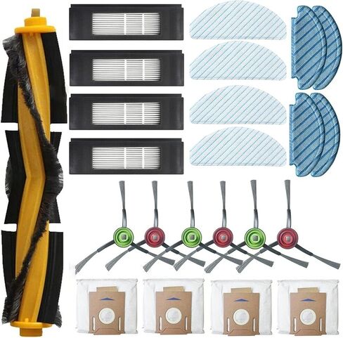 Accessories Kit for Yeedi Vac Station Robotic Vacuum Cleaner, 1 Main Brush,6 Side Brushes,4 Hepa Filter,4 Disposable mopping Pad,4 Washable Mop Pads,4 Dust Bags (1 Main Brush) in Saudi Arabia