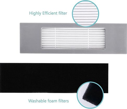 Accessories Kit for Yeedi Vac Station Robotic Vacuum Cleaner, 1 Main Brush,6 Side Brushes,4 Hepa Filter,4 Disposable mopping Pad,4 Washable Mop Pads,4 Dust Bags (1 Main Brush) in Saudi Arabia