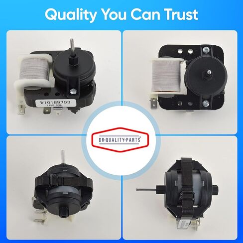 محرك مروحة مبخر الثلاجة W10189703 - مناسب تمامًا متوافق مع Whirlpool Maytag Kenmore - يستبدل WPW10189703 W10208121 2219647 in Kuwait