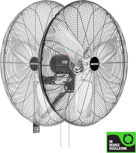 OEMTOOLS OEM24884 30" Oscillating Wall Fan 9500 CFM Max Wall Mount Oscillating Fan, Large Industrial Fan Wall Mount Fans, Oscillating Garage Fans, Wall Mounted Shop Fans, Heavy Duty, 30 Inch in Saudi Arabia