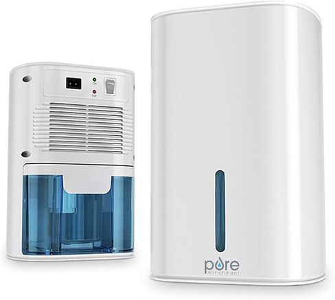Pure Enrichment® PureDry™ Mini Dehumidifier - Compact Water Tank Eliminates 300ml/day in Excess Moisture from Closets, Bathrooms, Boats, Kitchens and Other Small Rooms and Living Spaces in Saudi Arabia