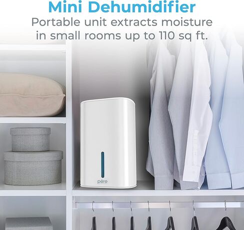 Pure Enrichment® PureDry™ Mini Dehumidifier - Compact Water Tank Eliminates 300ml/day in Excess Moisture from Closets, Bathrooms, Boats, Kitchens and Other Small Rooms and Living Spaces in Saudi Arabia