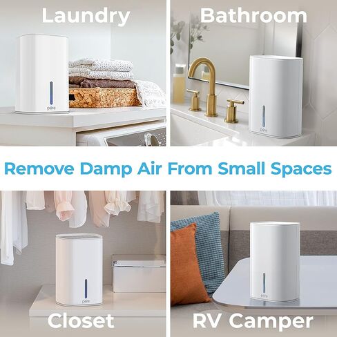 Pure Enrichment® PureDry™ Mini Dehumidifier - Compact Water Tank Eliminates 300ml/day in Excess Moisture from Closets, Bathrooms, Boats, Kitchens and Other Small Rooms and Living Spaces in Saudi Arabia