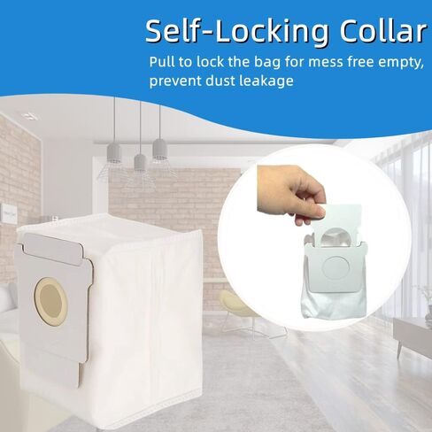 12 كيس مكنسة كهربائية i7 لسلسلة iRobot Roomba i & s & j، أكياس مكنسة بديلة للاستعمال مرة واحدة لـ iRobot Roomba i7 i7+ i7 Plus(7550)، i3 i3+، i4 i4+، i6 i6+(6550)، i8 i8+(8550)، j7 j7+ , s9 s9+(9550) أكياس الغبار للتخلص من الأوساخ تلقائيًا in Kuwait