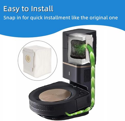 12 كيس مكنسة كهربائية i7 لسلسلة iRobot Roomba i & s & j، أكياس مكنسة بديلة للاستعمال مرة واحدة لـ iRobot Roomba i7 i7+ i7 Plus(7550)، i3 i3+، i4 i4+، i6 i6+(6550)، i8 i8+(8550)، j7 j7+ , s9 s9+(9550) أكياس الغبار للتخلص من الأوساخ تلقائيًا in Kuwait