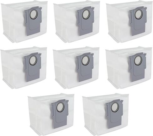 أكياس غبار مفرغة متوافقة مع Roborock S7 MaxV Ultra/Q5/Q5+/Q7/Q7+/Q7 Max مكنسة كهربائية للتخلص من الأوساخ - 8 عبوات in Kuwait