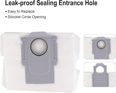 أكياس غبار مفرغة متوافقة مع Roborock S7 MaxV Ultra/Q5/Q5+/Q7/Q7+/Q7 Max مكنسة كهربائية للتخلص من الأوساخ - 8 عبوات in Kuwait
