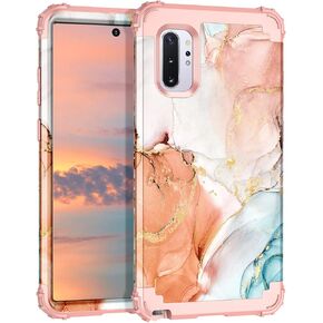 LONTECT for Galaxy Note 10 Plus 5G Case 3 in 1 Heavy Duty Hybrid Sturdy High Impact Shockproof Protective Cover Glitter Bling Case for Samsung Galaxy Note 10+ Plus/Note 10 Plus 5G,Shiny Purple