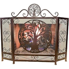 Tree of Life Metal Fireplace Screen in Kuwait