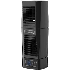 JAROFUREL Lasko T13310 Personal Oscillating Table Tower Fan – Small, Quiet, Portable, Electric Plug-In, Mini Desktop Fans for Staying Cool at Home and Office, Day and Night,Black in Saudi Arabia