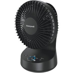 Honeywell QuietSet 5 Oscillating Table Fan, Black – Personal and Small Room Fan with Quiet Operation and 5 Levels of Power and Sound